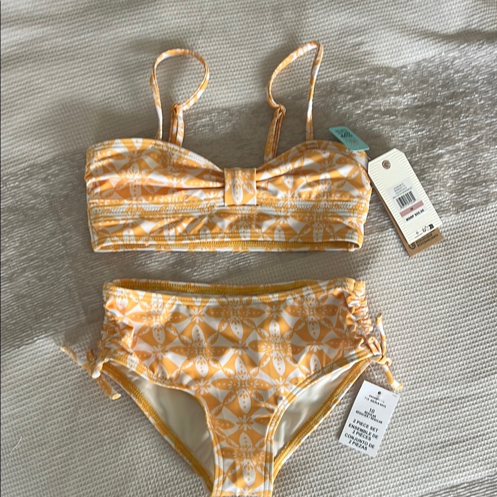 Kids Swimwear Set in Yellow Pattern
